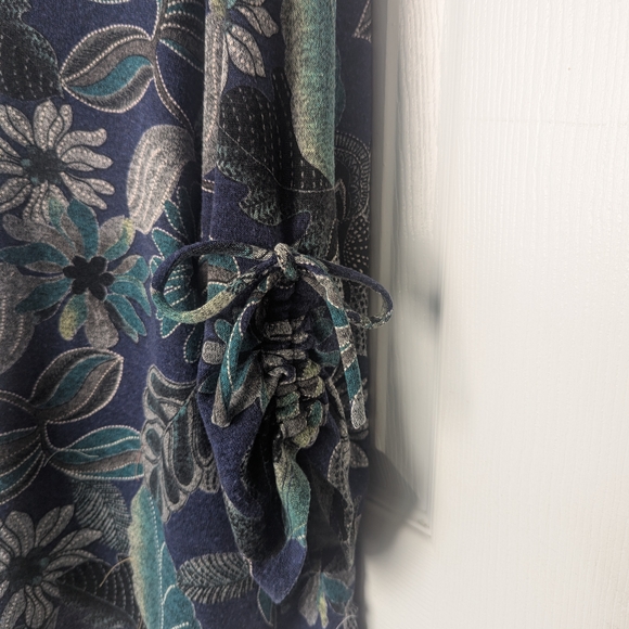 Alfred Dunner Blue and Green Floral Blouse - Picture 3 of 4